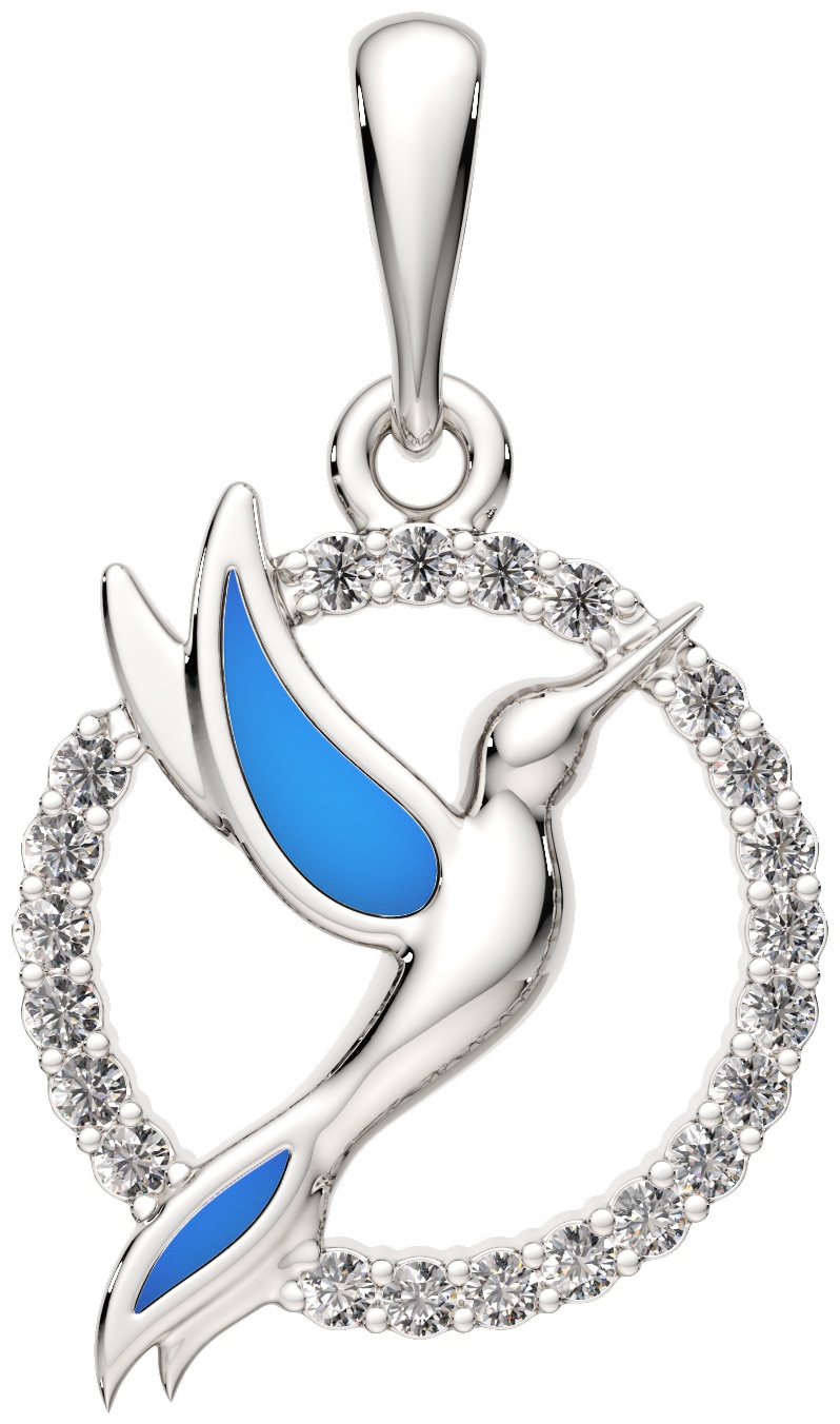 Подвеска Lucente Silver ZO-0440643 вес 1.06 г серебро, эмаль, фианит