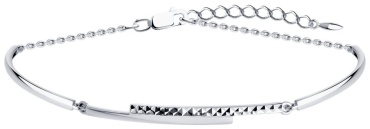 Diamant V87089 длина 17 см, вес 2.55 г серебро, плетение отсутствует