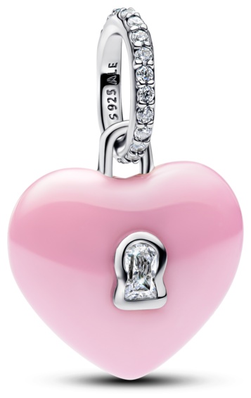 Шарм PANDORA «Сердце-замок» 794424C01 вес 3.05 г серебро, цирконий, керамика