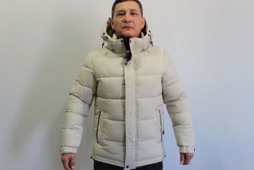 Зимняя куртка Zpjv коричневый, белый