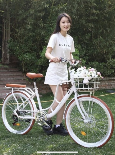 Велосипед Pigeon Retro city bike 2024 17 дюймов белый