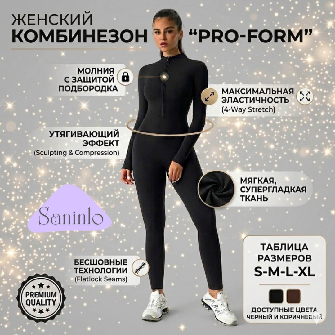 Фитнес-комбинезон Saninlo черный