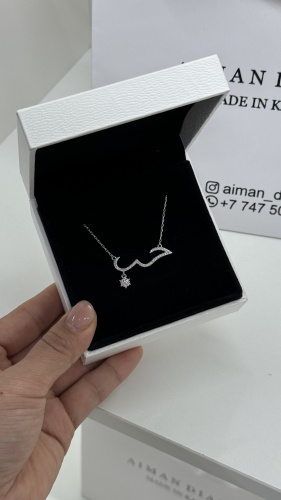 Колье Asal Silver Ai08 длина 45.5 см вес 4.5 г серебро, фианит