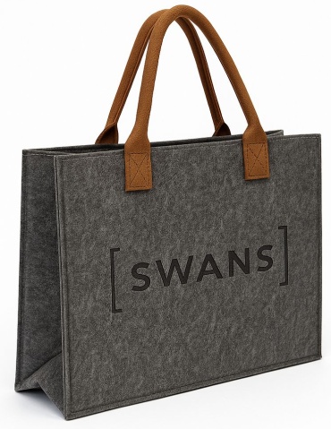 Сумка шоппер SWANS фетр серый