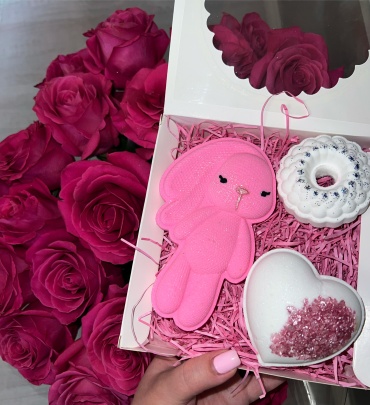 Bath_cosmetics_kz сердце, кекс, Зайка бомбочка 410 г