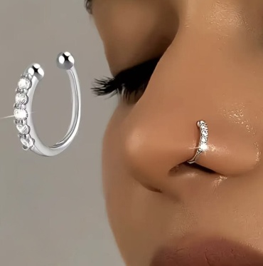 Клипса Nika KZ NK-548 хирургическая сталь, фианит