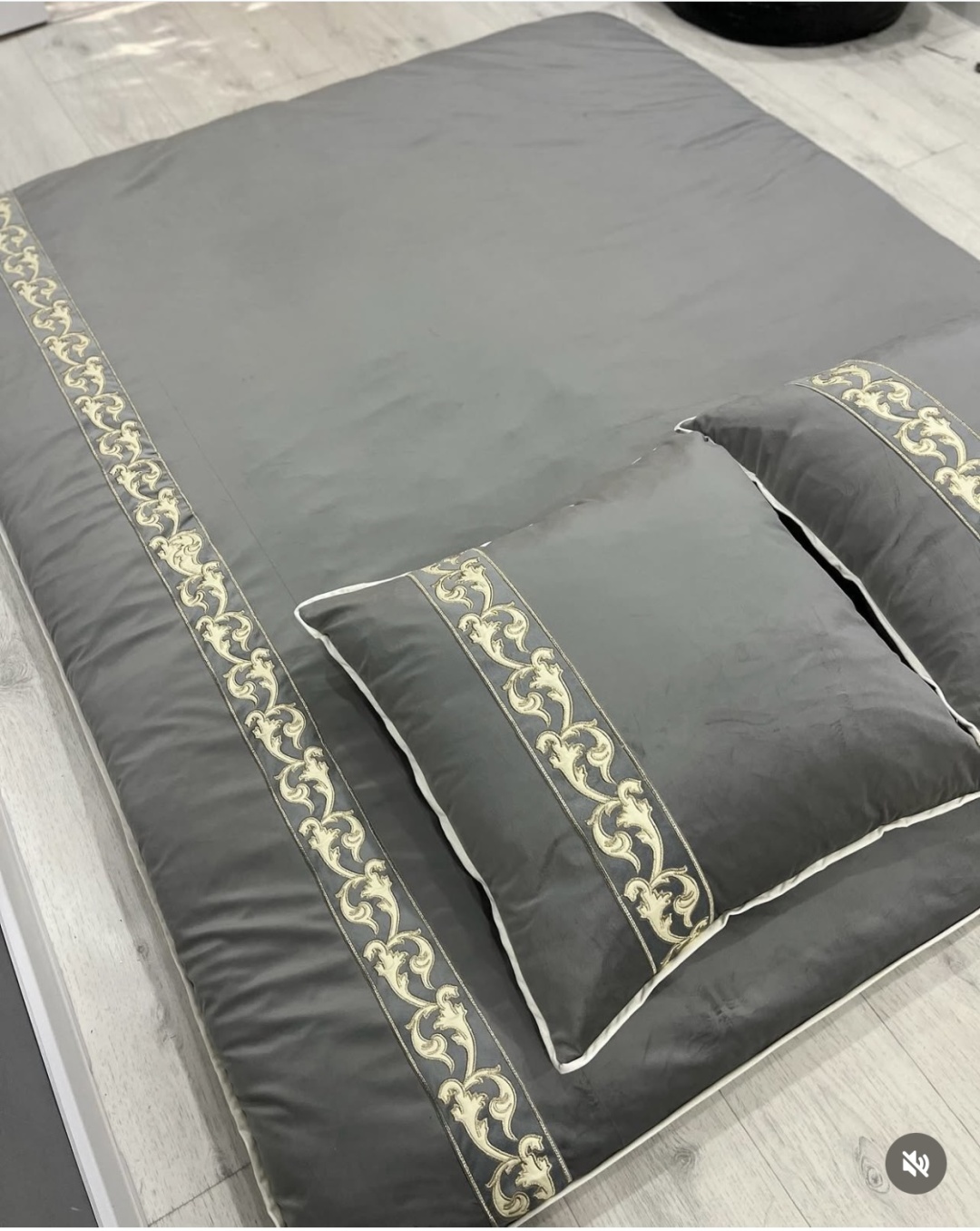 100 KORPE комплект корпе с подушками 200x180 см, вата, синтепон, ватин, серый