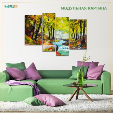 DAKSPIC картина Город в стиле арт 145x100 см
