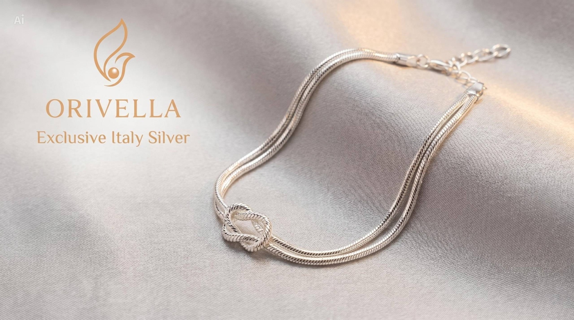 Orivella Exclusive Italy 5489 длина 19 см, вес 2.89 г серебро, плетение фантазийное