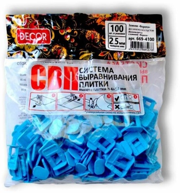 Decor зажим СВП 2.5 мм 100 шт.