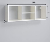 Полка Норд, 100х25x35 см, белый