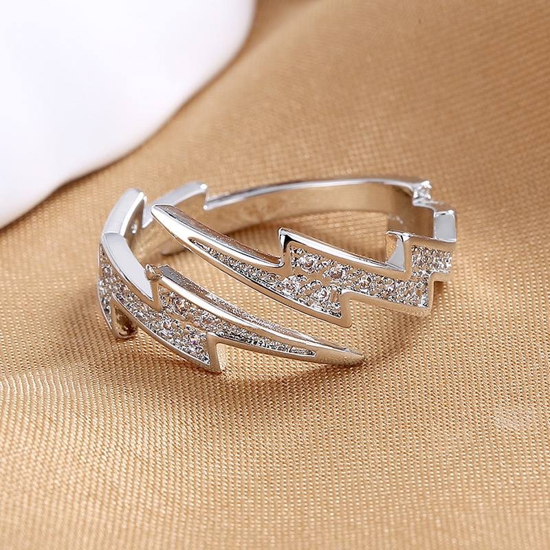 Кольцо Billiza Ring lightning silver размер регулируемый бижутерный сплав, без вставок