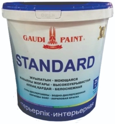Gaudi Paint водно-дисперсионная Standard 4 кг, белый цвет