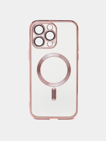 Чехол GLASS для Apple iPhone 14 Pro Max розовый