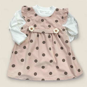 Повседневное платье Kids collection белый, розовый