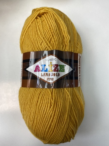 Моток Alize Lanagold fine Желтый 82 390 м 100 г
