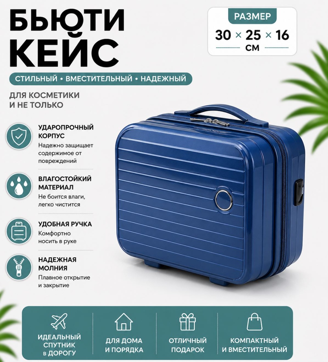 Чемодан SANDYK 097# полипропилен 10 л синий