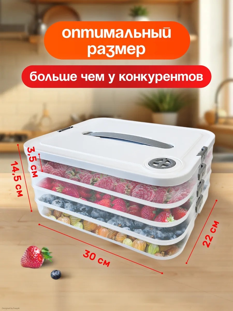 Набор контейнеров 492976042 4 шт, полипропилен