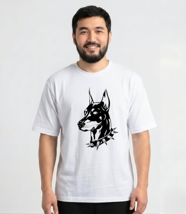Футболка Qazahi brand рисунок белый