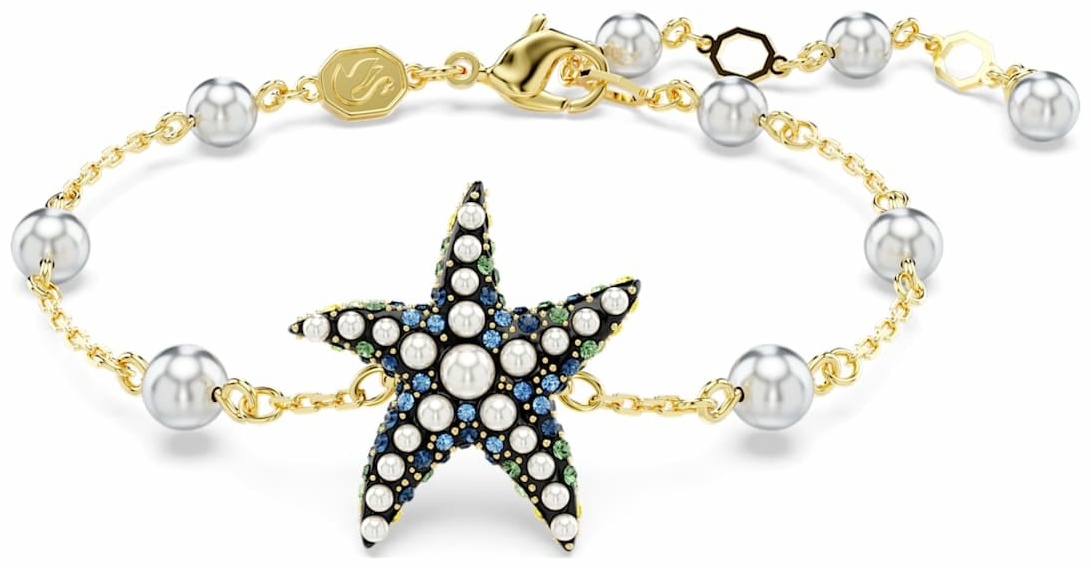 Swarovski длина 17 см бижутерный сплав, кристаллы Swarovski, искусственный жемчуг