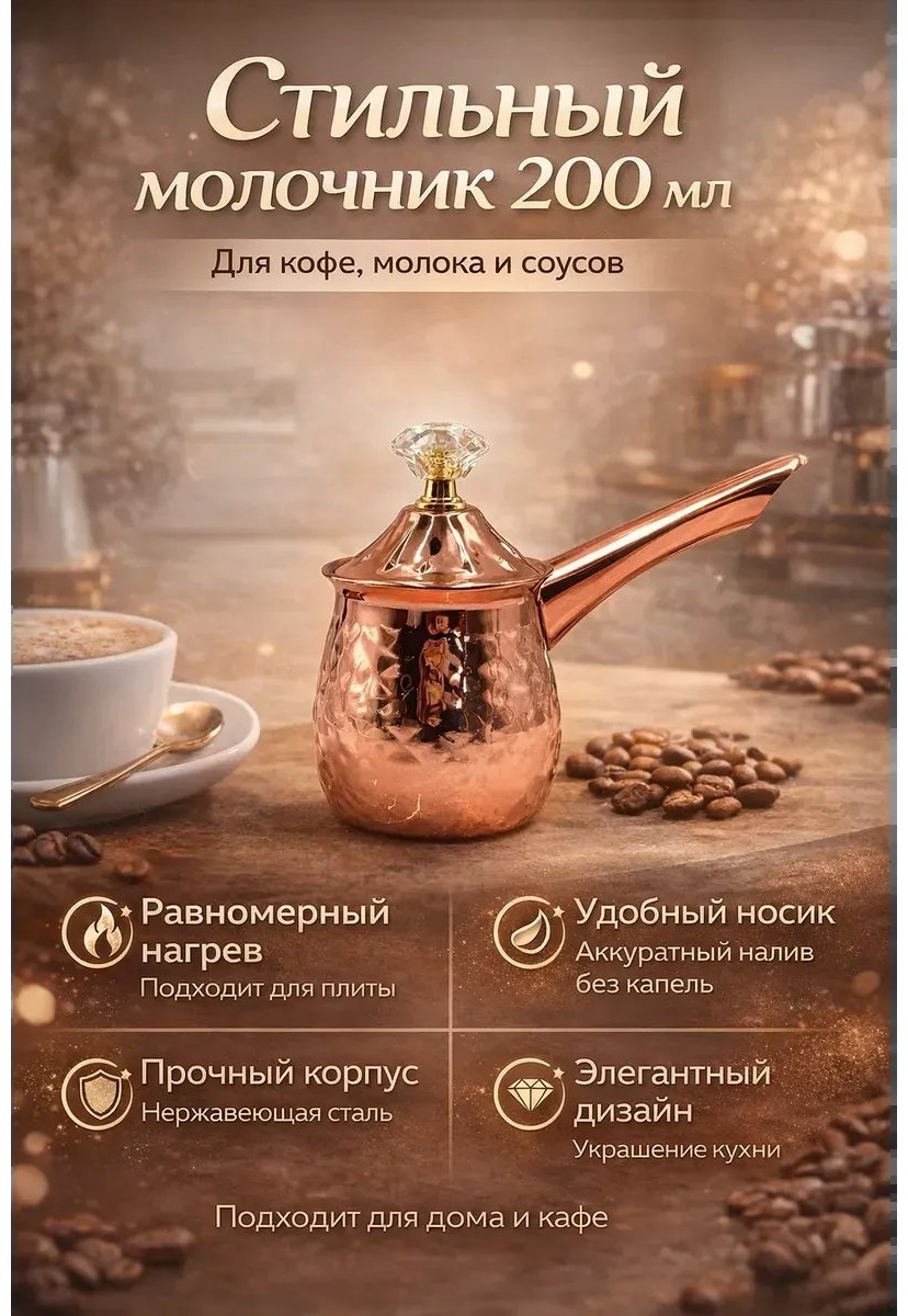 Молочник 843531952 1 шт, нержавеющая сталь
