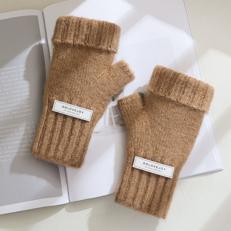 Митенки Golovejoy размер универсальный коричневый