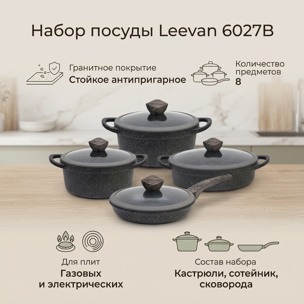 Смешанный набор Leevan 8 в 1