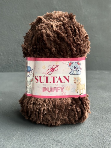 Моток Sultan Пряжа Sultan_Puffy_100m Шоколад 100 м 100 г