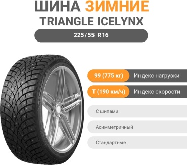 Triangle IcelynX TI501 225/55 R16 99T с шипами