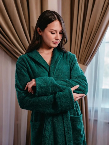 Махровый халат BIO-TEXTILES красный