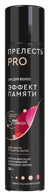 Прелесть Pro Эффект памяти лак сверхсильная фиксация 225 мл