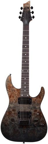 Schecter электрогитара C-1 STANDARD (3950) BLACK FADE BURST BURL коричневый, серый