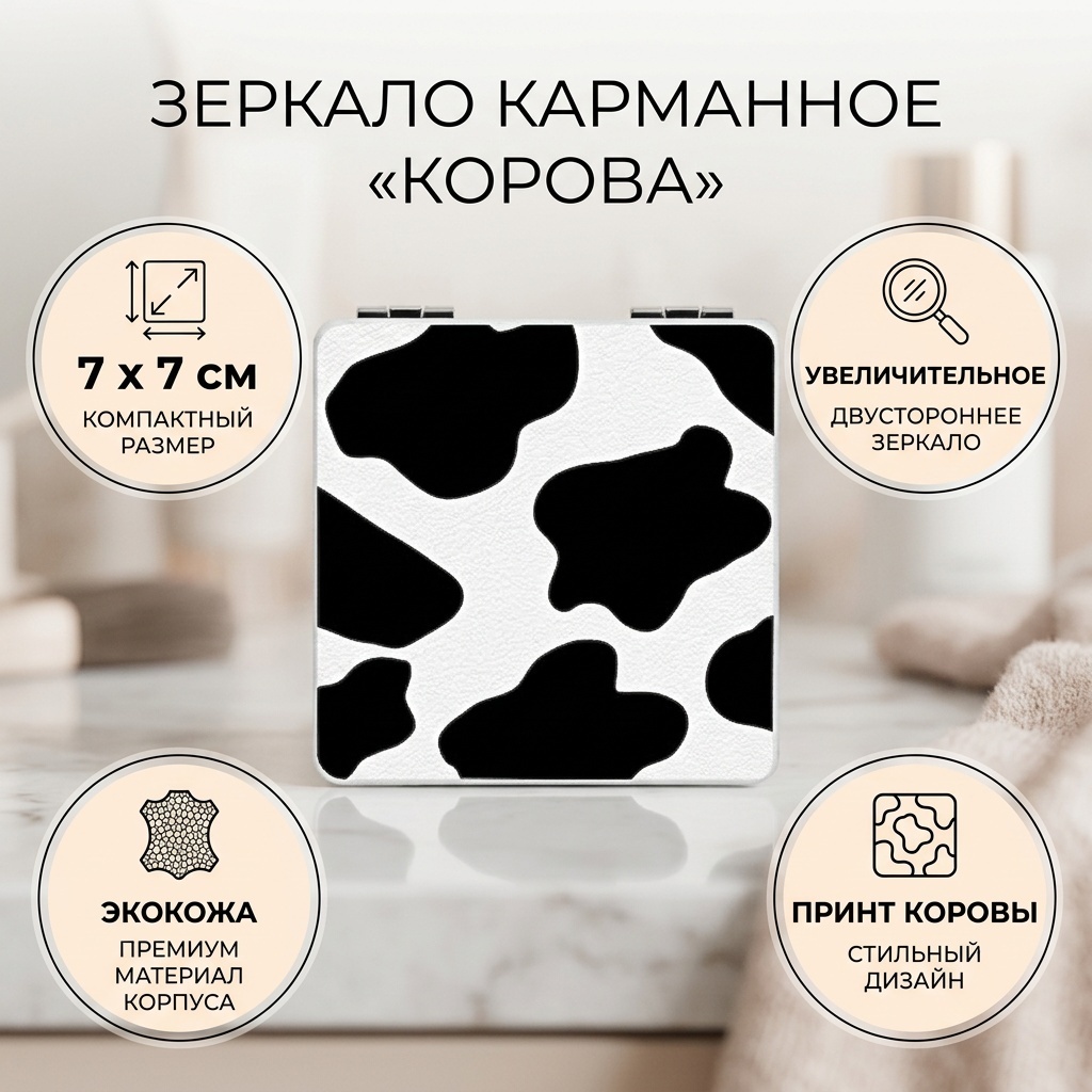 Зеркало карманное 30214653_094814806 7х7 см