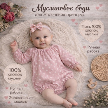 Боди 24m розовый