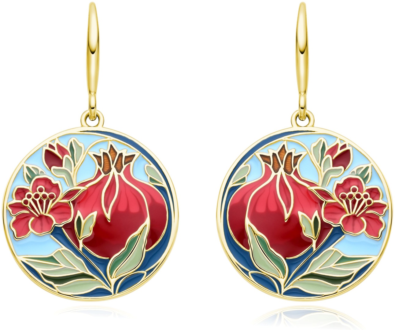 Серьги KHANS 1843 G вес 7.5 г серебро, эмаль