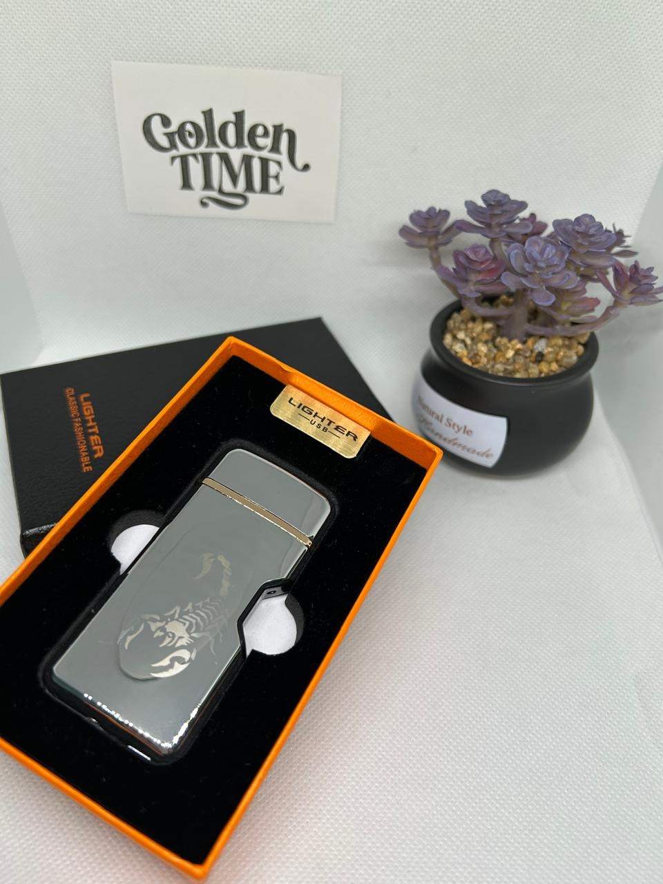 Lighter электронная зажигалка Lighter_scorpion 006, металлический сплав