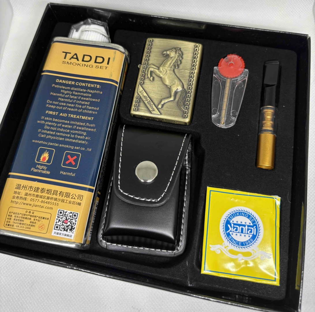 Taddi бензиновая зажигалка 005, металлический сплав