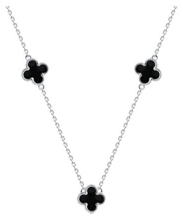 Колье Zlato 478СР94070950С1 длина 45 см вес 4.5 г серебро, эмаль