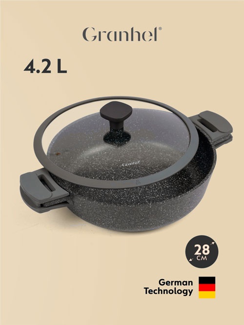Сотейник 4.2 л, Granhel BCE1728 (GR) алюминий