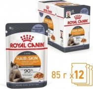 Royal Canin Hair & Skin кусочки в желе мясное ассорти 85 г 12 шт