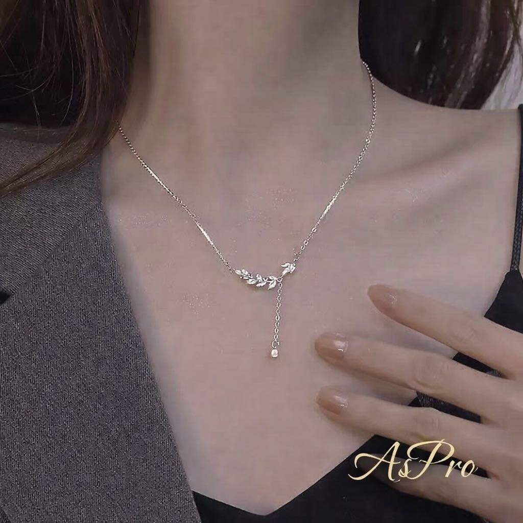 ASPRO Цепочка 925 с подвеской подарок девушке длина 50 см, вес 3 г серебро, плетение лав