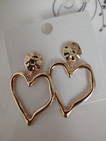 Серьги Stainless Steel латунь, без вставок