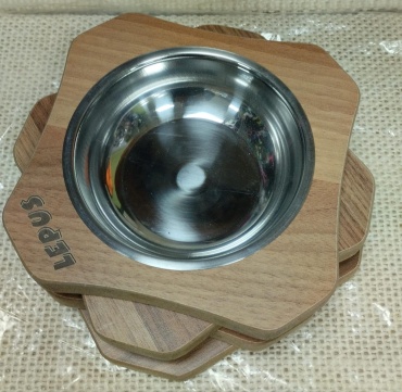 Миска LEPUS LPS-PRZ-01 200 мл коричневый, серебристый