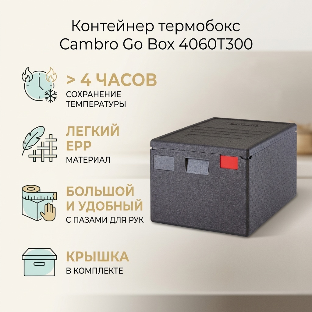 Cambro контейнер термобокс Go Box 4060T300, полипропилен