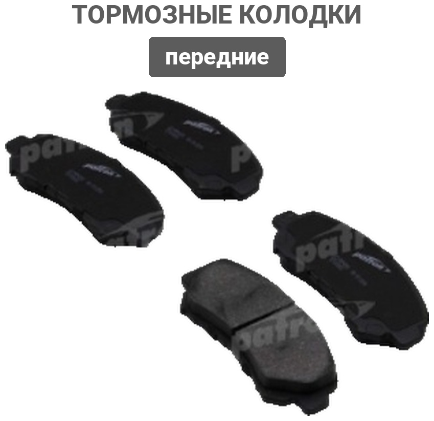 Колодки PATRON передние PBP4051