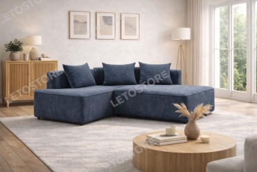 Диван модульный Letostore Skandi aura, 270х172 см, обивка шенилл, синий