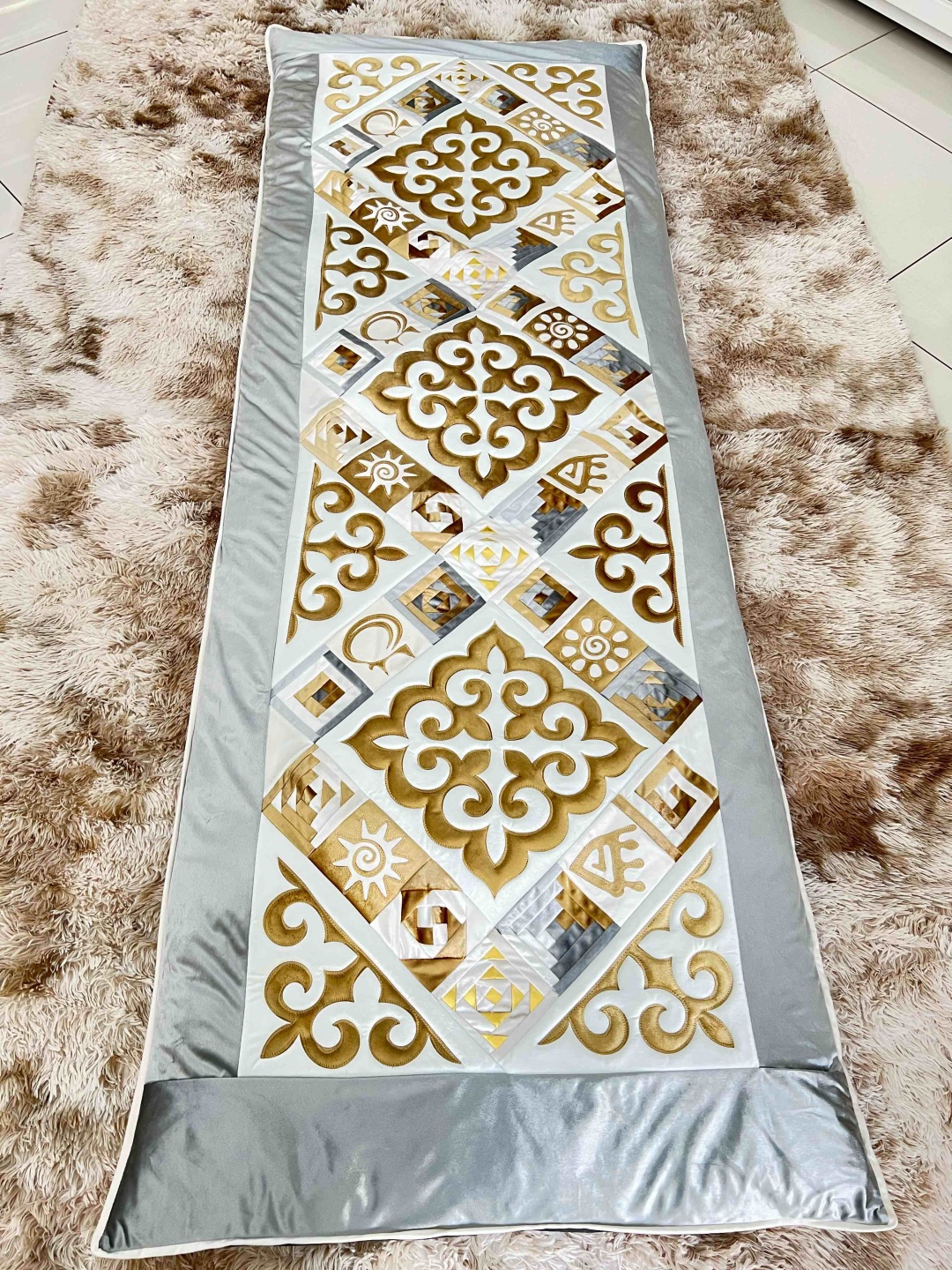 Жасау корпе 250x90 см, вата, серый