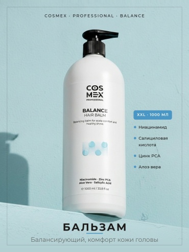 Cosmex бальзам Hydration бальзам бессульфатный для сухих у ломких волос 1000 мл 1000 мл
