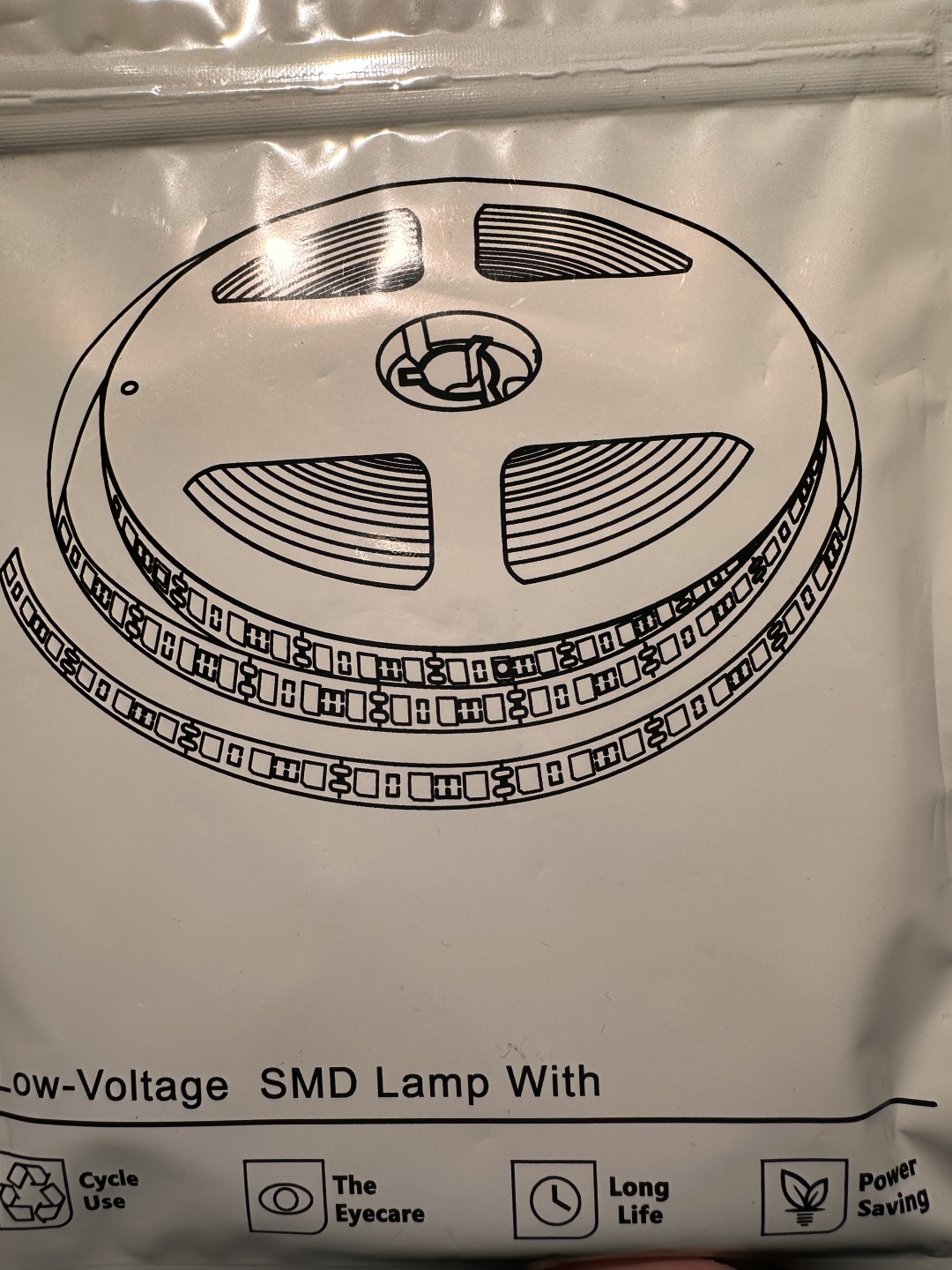 Светодиодная лента SMD теплый белый 5 м