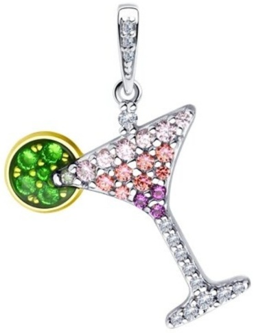 Подвеска ALEN GOLD 94032738 вес 1.86 г серебро, фианит